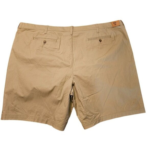 Size 54 Mens Croft & Barrow Beige Pleated Chino Shorts 9' Inseam - Picture 2 of 5